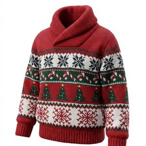 NWT The Children's Place Red Cowl Neck Sweater 6-9 months